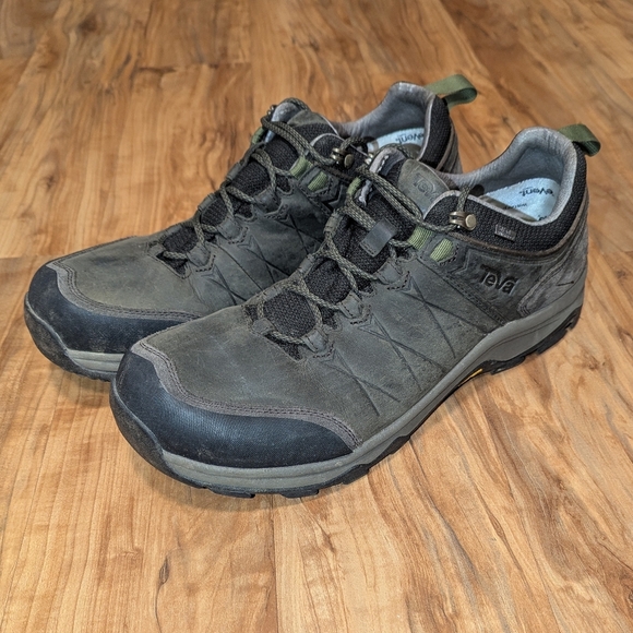 Teva Arrowood Riva Waterproof Hiking Shoes Men's 13 Olive Green Leather GUC - Picture 3 of 9